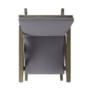 English Elm Christopher Knight Home® - GUS Acacia Wood Rocking Chair with Anti-Rollover Design, Smooth Curves for Indoor & Outdoor Comfort Grey 48.25 L x 29 W x 8.5 H 62436.00GGRY