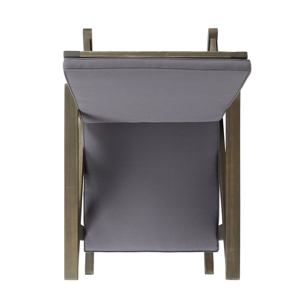 English Elm Christopher Knight Home® - GUS Acacia Wood Rocking Chair with Anti-Rollover Design, Smooth Curves for Indoor & Outdoor Comfort Grey 48.25 L x 29 W x 8.5 H 62436.00GGRY