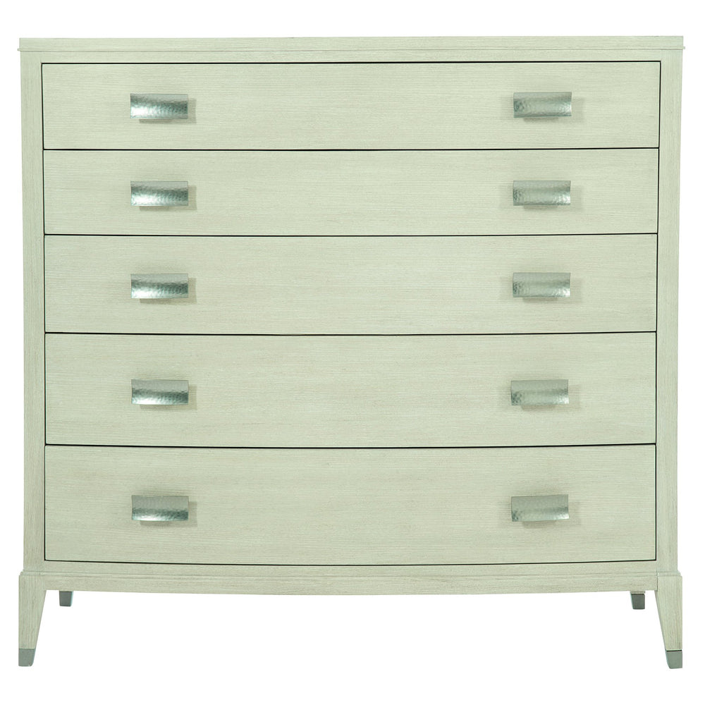Bernhardt Bernhardt East Hampton Tall Chest With Cerused Linen Finish, Quartered Ash Veneers, 5 Drawers Elegance 395118