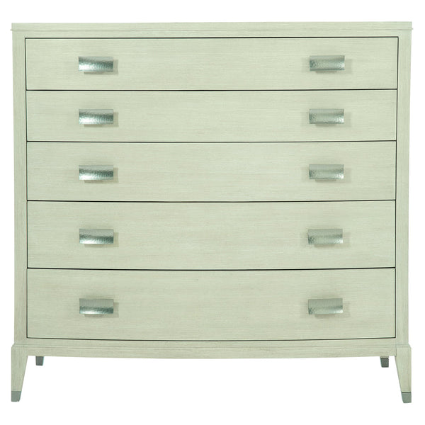 Bernhardt Bernhardt East Hampton Tall Chest With Cerused Linen Finish, Quartered Ash Veneers, 5 Drawers Elegance 395118