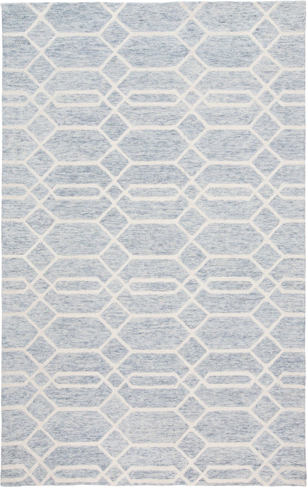 Feizy Rugs Belfort Hand-tufted Wool Rug - Timeless Transitional Designs With Elegant Trellis & Geometric Motifs Blue,Ivory Wool 8698777fblugryf00