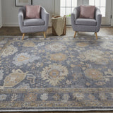 Feizy Rugs Wendover Hand-knotted Eco-friendly Pet Rug – Timeless Oushak Design For Indoor And Outdoor Luxury Gray,Blue,Tan Pet Wnd6842fchl000j00