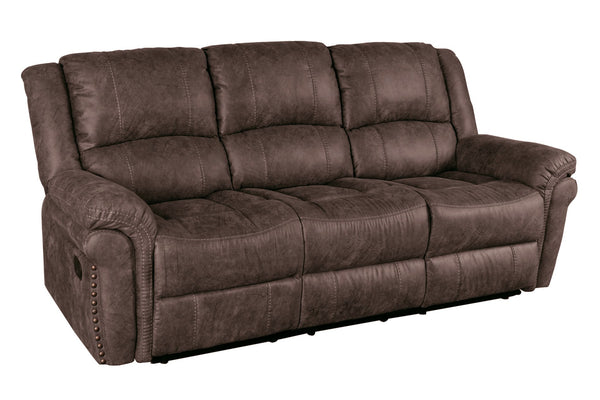Porter Designs Porter St John Leather Reclining Sofa - Luxurious Comfort & Elegant Design For Your Living Space Brown Fabric 03-201-01-7625