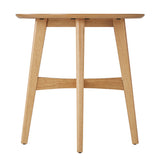 Homelegance By Top-Line Leroi Wood Round End Table Natural Rubberwood