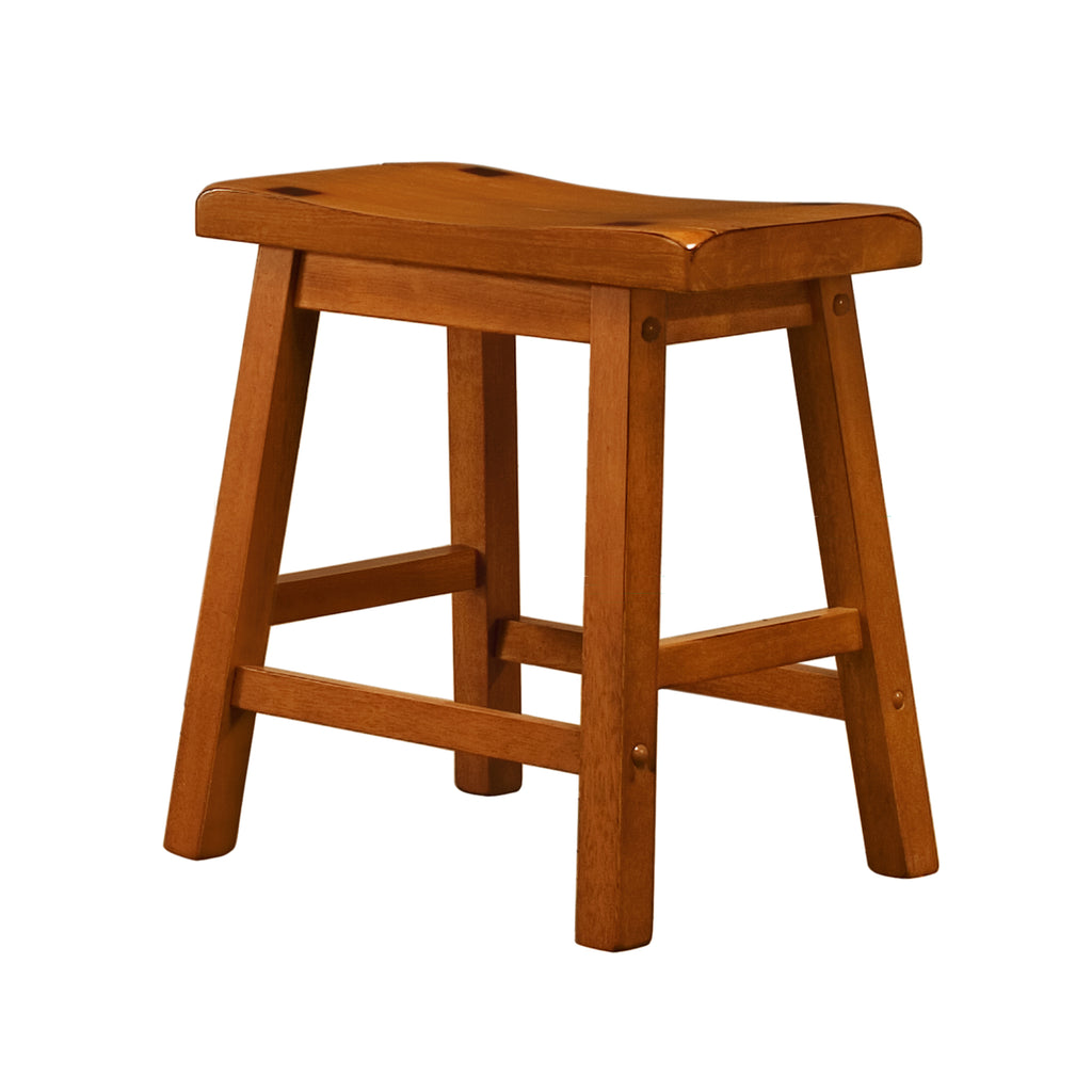 Barrett Saddle Seat 18 Inch Backless Stools Set Of 2 English Elm