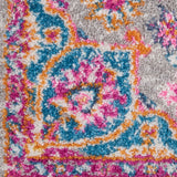 Nourison Passion PSN22 Machine Made Power-loomed Narrow Border Indoor Only Transitional Bohemian Rug Grey,Multi, Grey 100% Polypropylene 99446717498