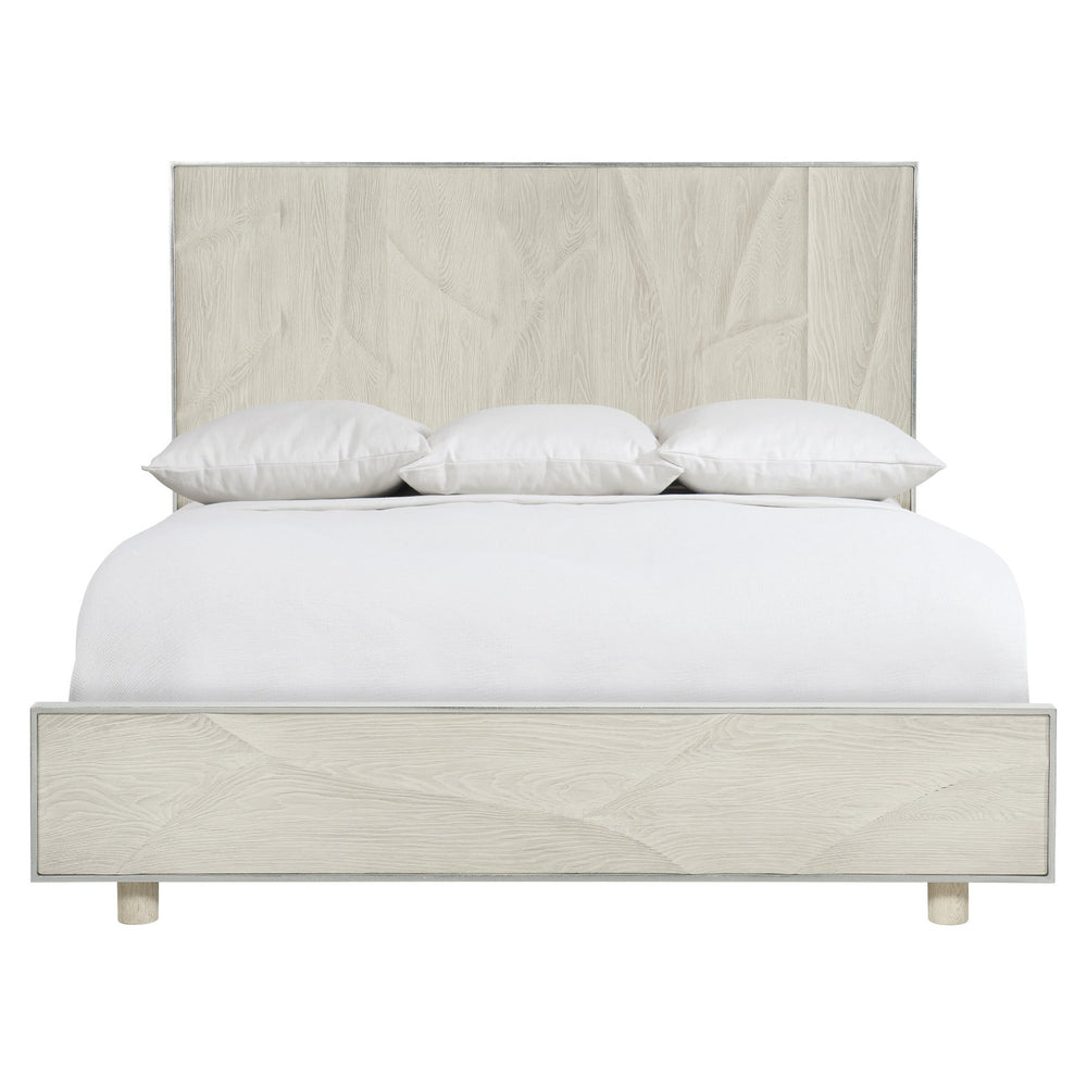 Bernhardt Bernhardt Alvarez King Panel Bed With Nickel Cast Aluminum Accents, Natural Wood Grain, Elevated Modern Design K1600