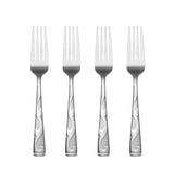 Oneida Tuscany Stainless Steel Dinner Forks, Embossed Scroll Design, Set of 4