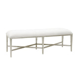 Ashby Place Upholstered Bed Bench Natural with Reflection Gray Finish P359132 Pulaski Furniture