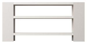 Bernhardt Bernhardt Stratum Mist Console Table 67" With Fossil Faux Stone Ends, 2 Shelves, Glam Transitional 325912