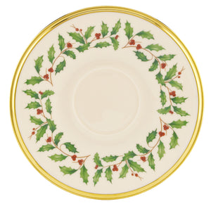 Lenox Holiday Tea Saucer Red & Green, IVORY PORCELAIN 146504040