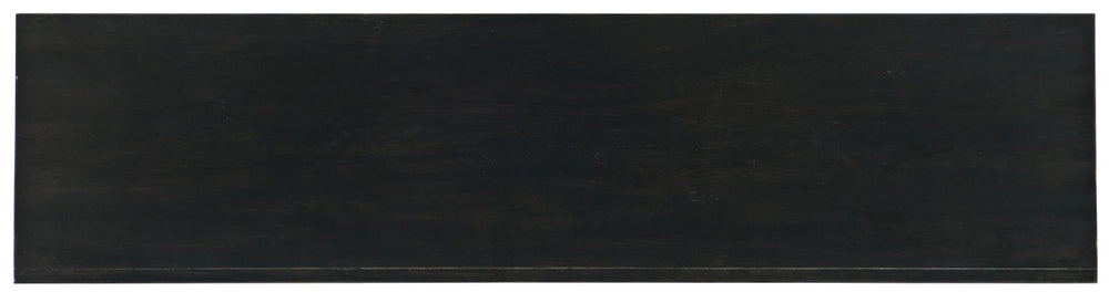 Hooker Furniture Sanctuary Noir Et Blanc Console – Marble-Effect Glass Doors, Soft-Close, Built-In Power, Fits 80" Tvs 5875-55480-00