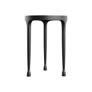 Bernhardt Bernhardt Casa Paros Basin Top Accent Table — 18" Compact Rustic-Modern Side Table W/ Anthracite Steel Finish 317122