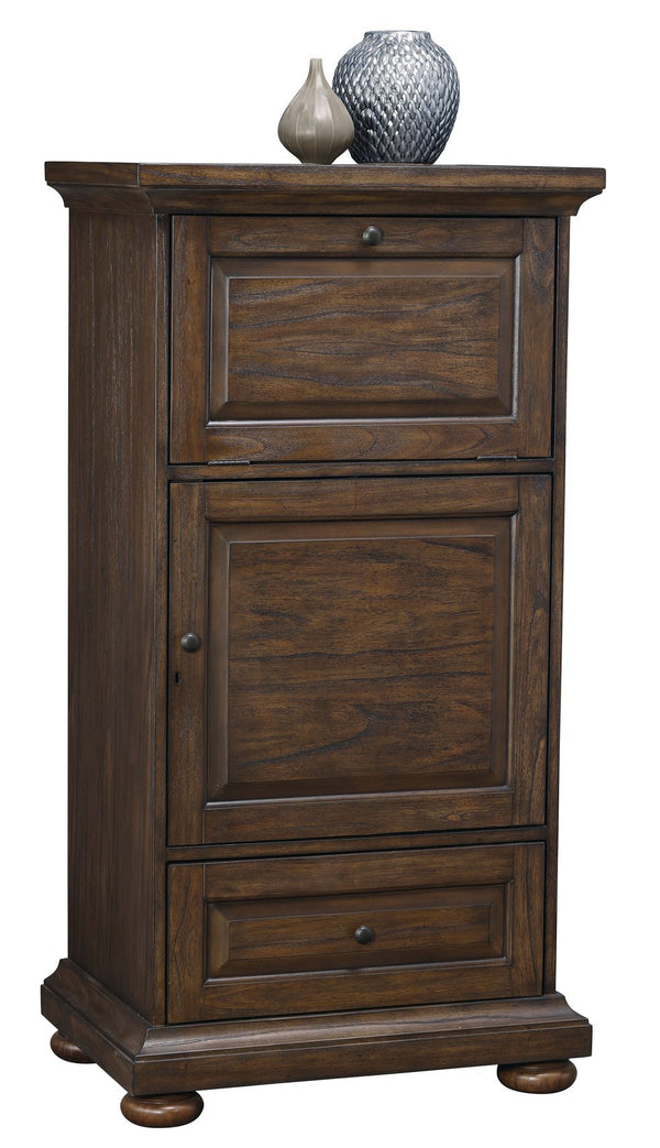 Hekman Furniture 695298 Cognac Wine & Bar Cabinet With Revolving Door, Rustic Brass Knobs, Mirror Back & Light Burnished Oak Cognac Ii Wine And Bar Cabinet 695298