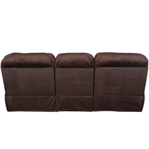 Porter Designs Porter Ramsey Triple Power Reclining Sofa - Luxurious Brown Microfiber With Custom Comfort Features Brown Fabric 03-112c-01-6012a