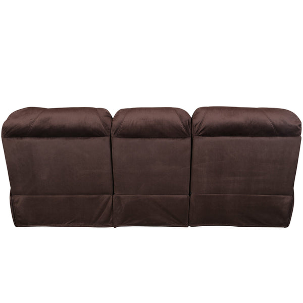 Porter Designs Porter Ramsey Triple Power Reclining Sofa - Luxurious Brown Microfiber With Custom Comfort Features Brown Fabric 03-112c-01-6012a