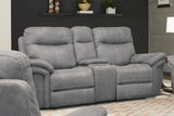 Parker House Mason - Carbon Power Reclining Sofa And Loveseat Light Grey 100% Polyester (W) Mma-32ph-crb