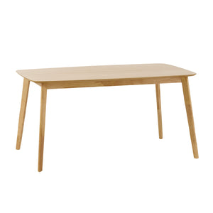 English Elm Christopher Knight Home® - DINING Mid-Century Solid Wood & Faux Wood Top Table with Rubberwood Legs, Sleek Rounded Edge Design Natural 58907.00OAK