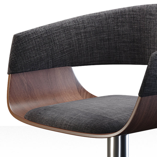 English Elm Lowell Adjustable Swivel Bar Stool - Modern Charcoal Grey, Comfort & Style For Any Space B136P158832