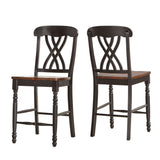 Antonio Antique Two-Tone Counter Height Chairs (Set of 2)