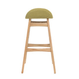 Christopher Knight Home® - Noble House - Moria Green Tea Fabric/ Oak Finish Bar Stool (Set Of 2)