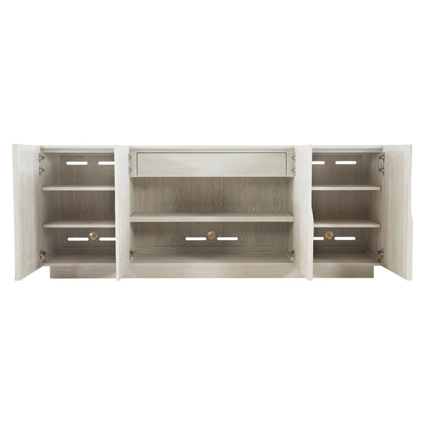 Bernhardt Bernhardt Modern Alvarez Entertainment Credenza With Soft-Close Doors, Cable Management, Textured Wood Finish 305865
