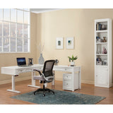 Parker House Boca 57 In. Power Lift Desk Cottage White Poplar Solids / Birch Veneers BOC#257-2