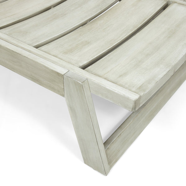 English Elm Christopher Knight Home® - Maki Chaise Lounge Set Of 2 – Stylish Outdoor Comfort With Weather-Resistant Acacia Wood Design 70998.00LGRY