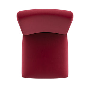 Homelegance By Top-Line Harmonn Upholstered Parsons Dining Chairs (Set of 2) Cherry Rubberwood