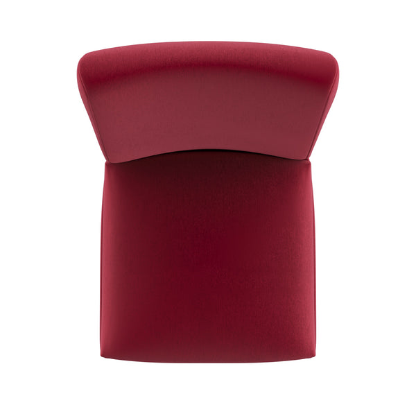 Homelegance By Top-Line Harmonn Upholstered Parsons Dining Chairs (Set of 2) Cherry Rubberwood