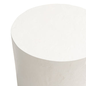 Bernhardt Bernhardt Trapani Side Table — 20" Grc Outdoor/Indoor Round Accent Table With Smooth Quarry Finish And Plinth Base X05122