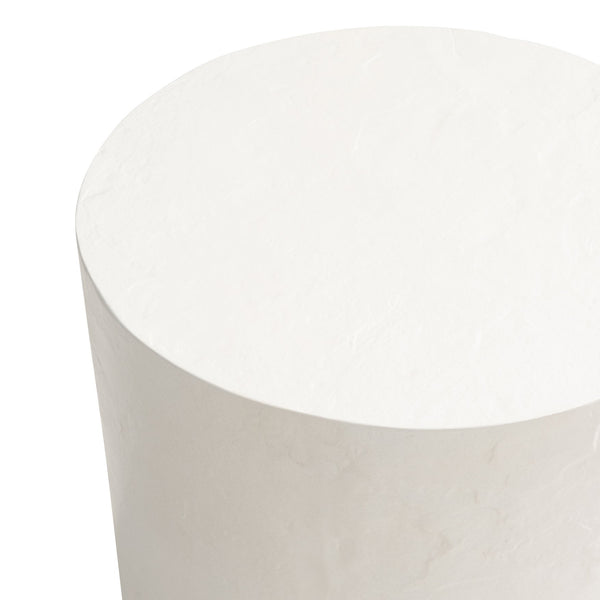 Bernhardt Bernhardt Trapani Side Table — 20" Grc Outdoor/Indoor Round Accent Table With Smooth Quarry Finish And Plinth Base X05122