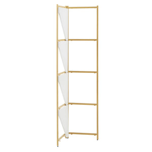 Homelegance By Top-Line Donnell Two-Tone Corner Bookcase Gold Iron