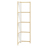 Homelegance By Top-Line Donnell Two-Tone Corner Bookcase Gold Iron