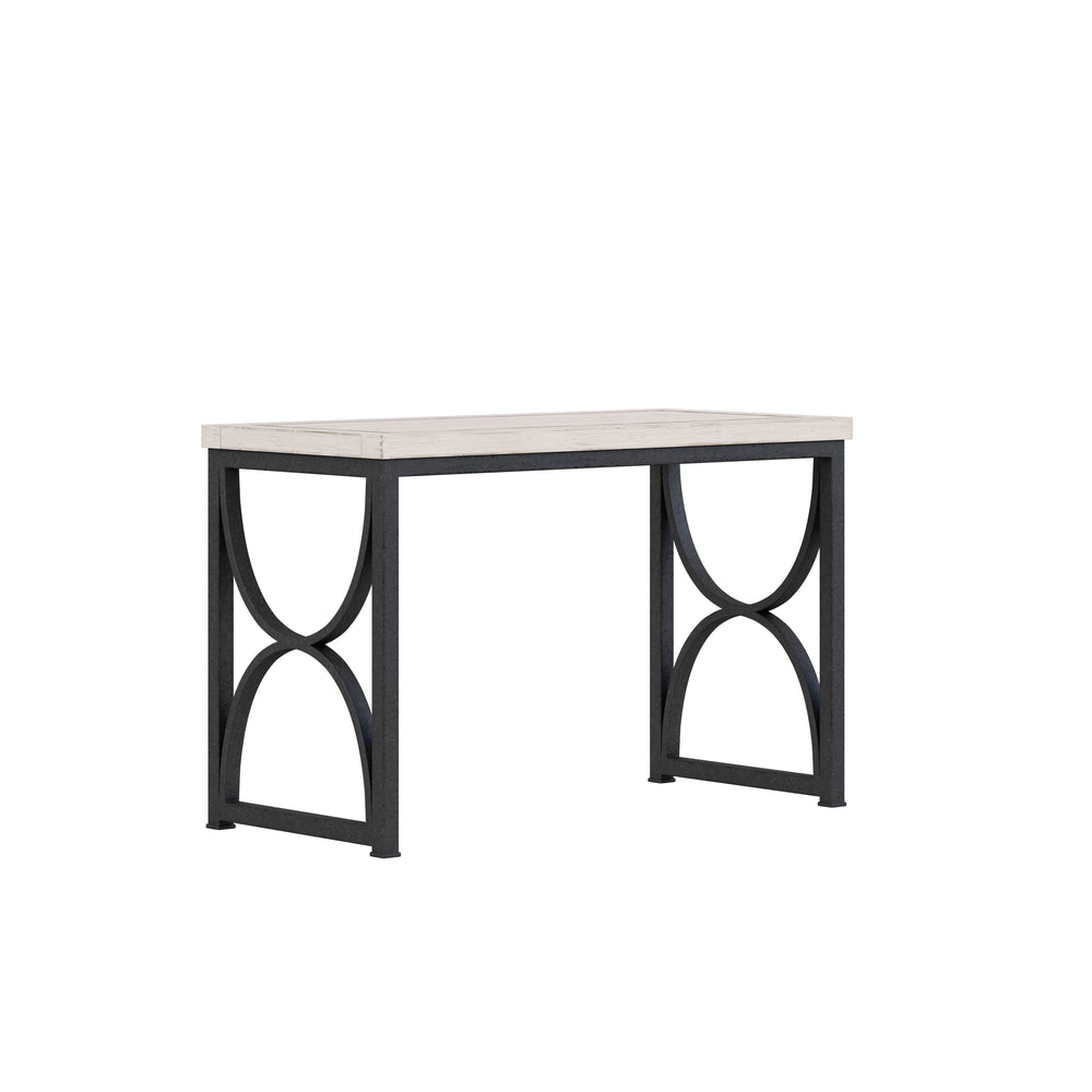 A.R.T. Furniture Alcove Casual Traditional Metal End Table In Belgian Ivory & Burnished Brass - Stylish Nesting Design White Acacia Solids,Maple Veneers,Iron 321363-1241