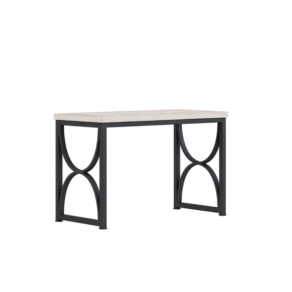A.R.T. Furniture Alcove Casual Traditional Metal End Table In Belgian Ivory & Burnished Brass - Stylish Nesting Design White Acacia Solids,Maple Veneers,Iron 321363-1241