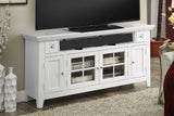 Parker House Tidewater 62 In. TV Console Vintage White Poplar Solids / Birch Veneers TID#62