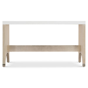 Bernhardt Bernhardt Solaria Console Table 60"W Rustic Modern Faux-Stone Top, Arched Panels & Shiny Nickel Accents 310910