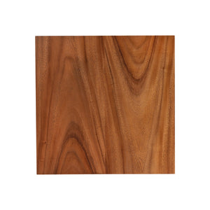 Bernhardt Bernhardt Brasea Solid Suar Wood Side Table with Natural Grain and Hidden Casters 394120