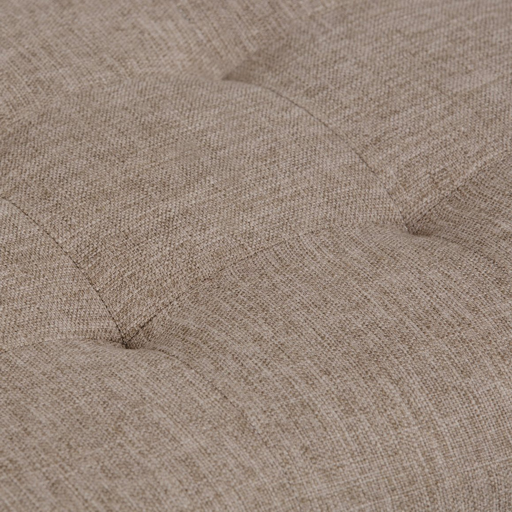 English Elm Draper Mid Century Tufted Ottoman Bench - Versatile Fawn Brown Seating For Living Room & Entryway B136P158189