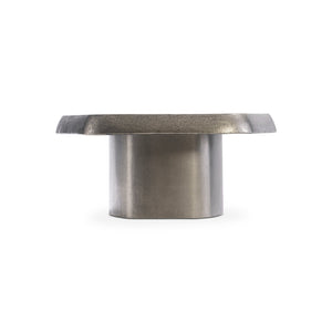 Bernhardt Bernhardt Sculptural Clawson 35.5" Irregular Pentagon Cocktail Table In Graphite Cast Aluminum 338014A