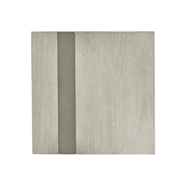 Bernhardt Bernhardt Tempo Wire-Brushed Oak Accent Table With Satin Nickel Bands — Rustic Modern 14"X14"X22" 346116