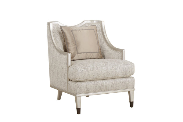 A.R.T. Furniture Harper Vintage Black Chair With Luxe Cushions And Down Blend Pillow For Casual Transitional Style Gray, Silver Wood,Foam,Fabric,Metal 161523-7127aa