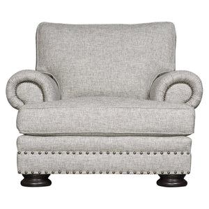 Bernhardt Bernhardt Foster Chair With Nailhead Trim, Rolled Arms & Padded Cushions — Custom Upholstery Options - Made to Order B5172A