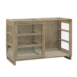 Vitrine Sliding Door Display Case Gray with Light Wood finish P301545 Pulaski Furniture