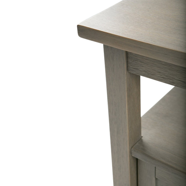 English Elm Warm Shaker Solid Wood 20" End Table In Farmhouse Grey – Versatile Storage For Modern & Traditional Spaces B136P159704-GIGA