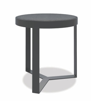 Contemporary 18" Round End Table, Graphite Finish with Granite Top SW4715-ET Sunset West