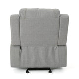 Christopher Knight Home® Noble House Manual Recliner Chair In Grey Linen Fabric, Dimensions 34.5" X 39" X 39