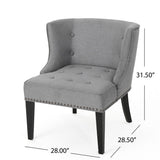 Christopher Knight Home® - Noble House - Adelina Contemporary Upholstered Accent Chair with Nailhead Trim