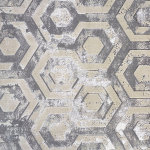 Feizy Rugs Micah Modern Geometric Area Rug - Soft Polyester & Polypropylene, Stain Resistant For High Traffic Spaces Gray,Taupe,Silver Polyester,Polypropylene 6943046fbgegryg22